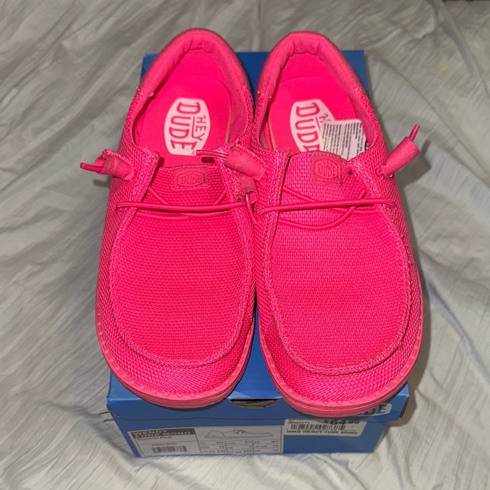 Hey Dude Hot Pink Loafers 7
